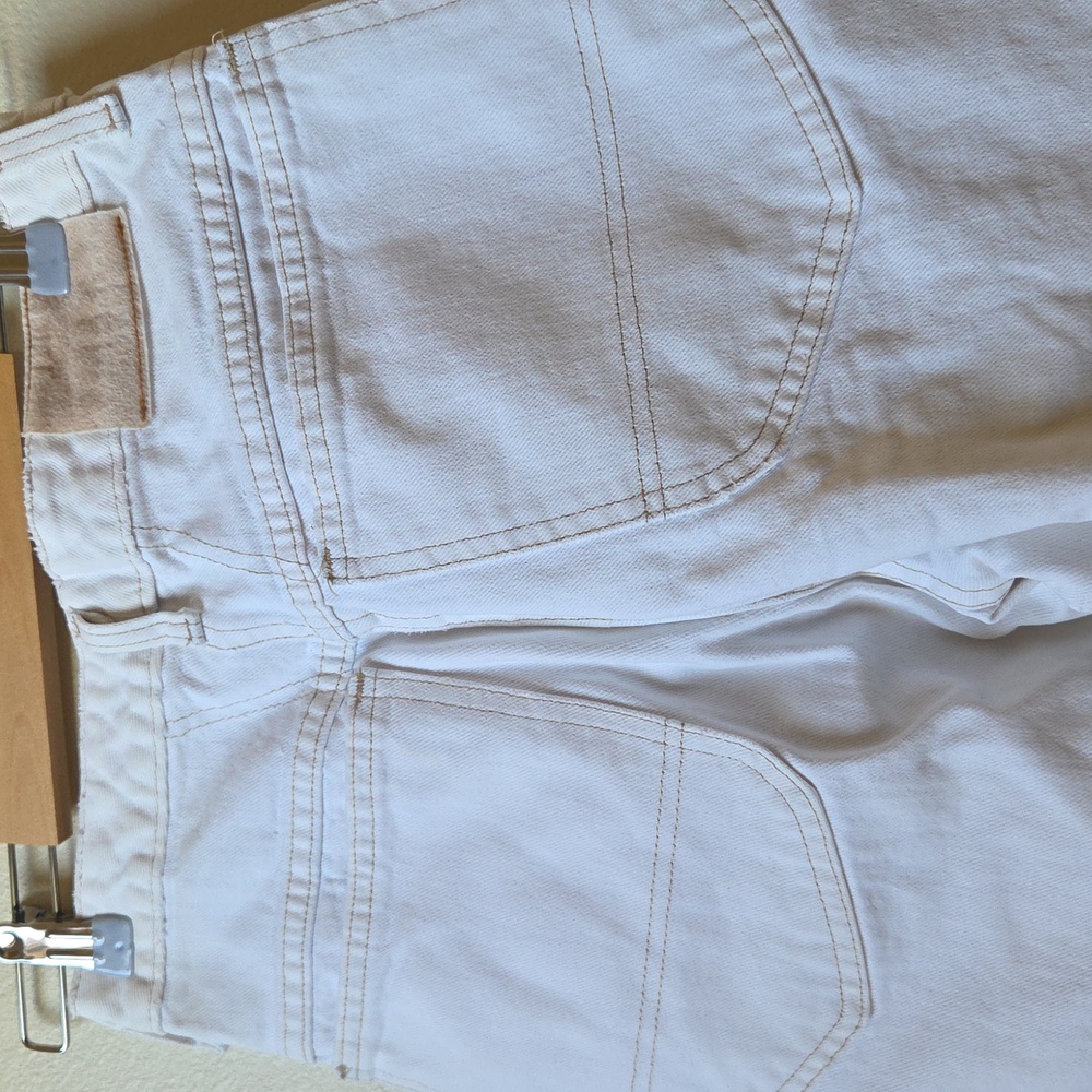 Marithe Francois Girbaud Vintage Y2K White Denim Jeans Women Size 3/4 - Picture 9 of 12
